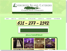 Tablet Screenshot of evergreenislandcatering.com